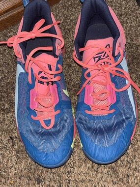 Nike Giannis Immorality Women's Athletic Shoes in Navy Blue and Coral Pink